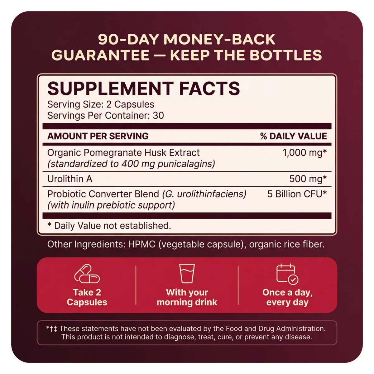 Organic Pomegranate Extract + Urolithin A Capsules