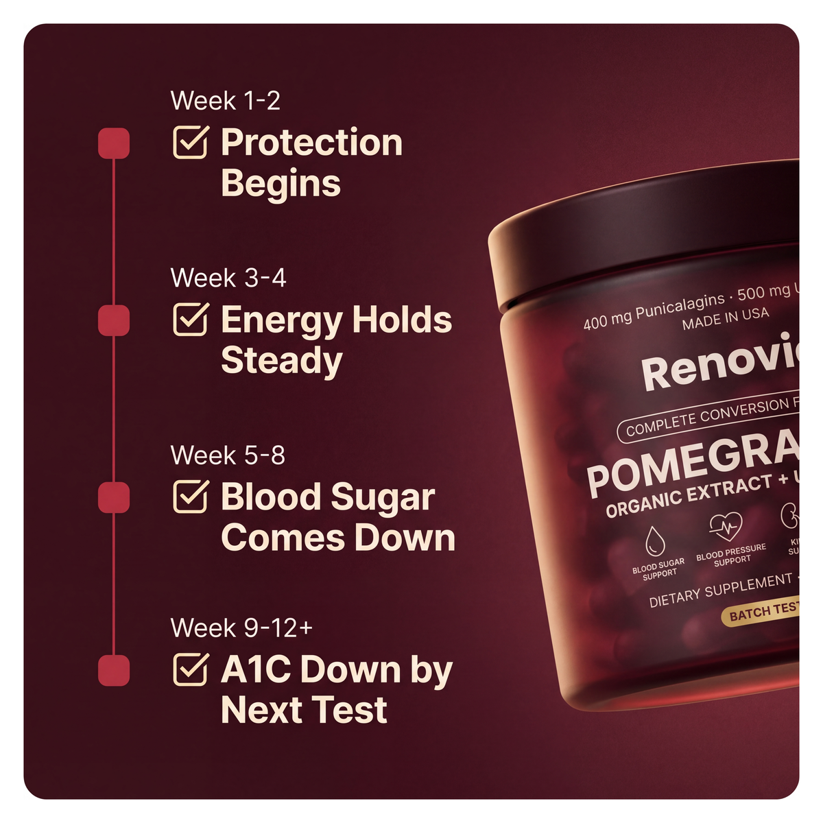 Organic Pomegranate Extract + Urolithin A Capsules